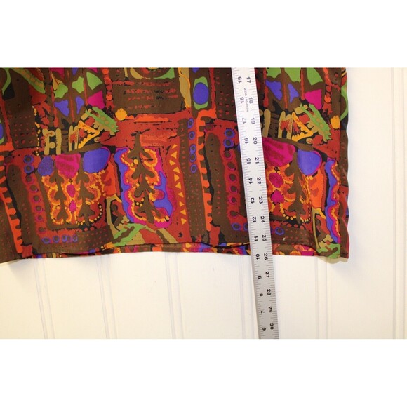 VINTAGE CHE STUDIO ALL OVER ART TO WEAR PRINT BLOUSE MADE IN USA SIZE MEDIUM M - Picture 5 of 9